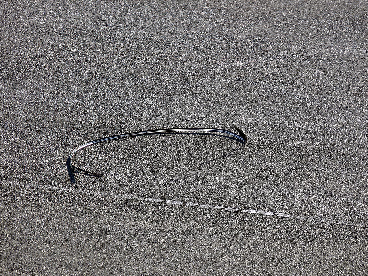Roof trim from the Cyber Evo, ripped off at high speed down the long Eastern Creek pit lane straight
